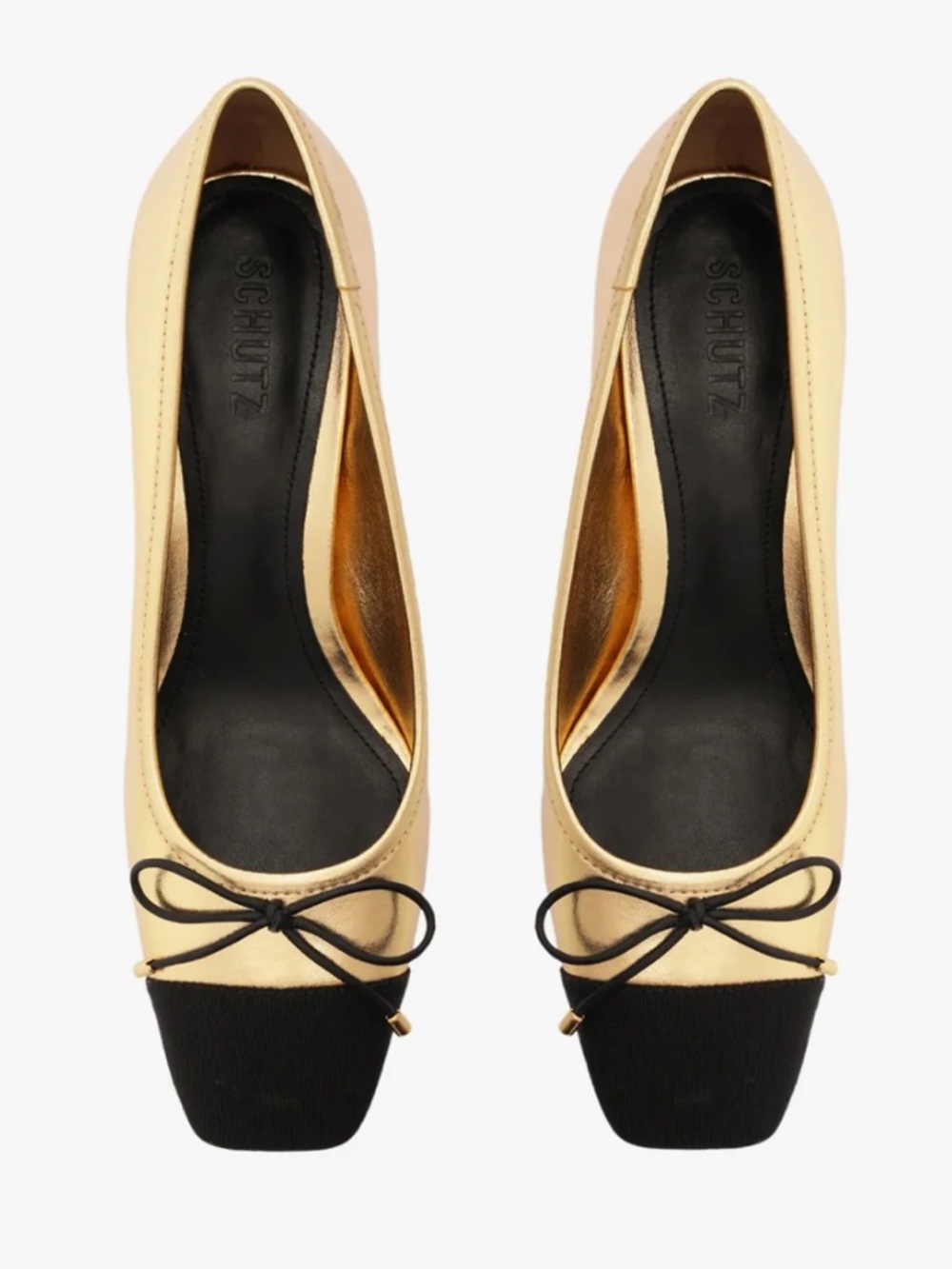 NWOB SCHUTZ ARISSA BLOCK METALLIC LEATHER PUMP SIZE - 9.5B
